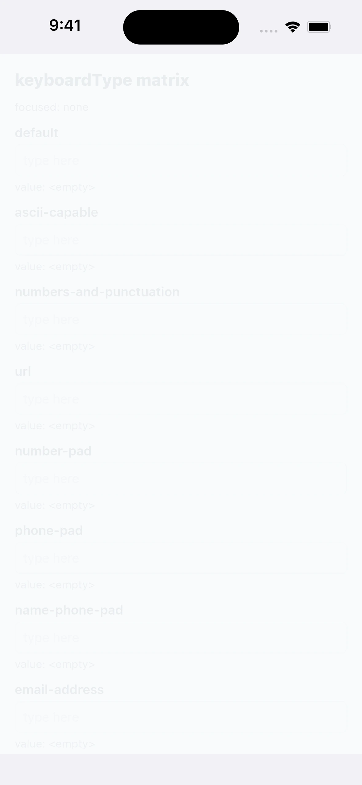 TextInputKeyboardTypeCase Peach