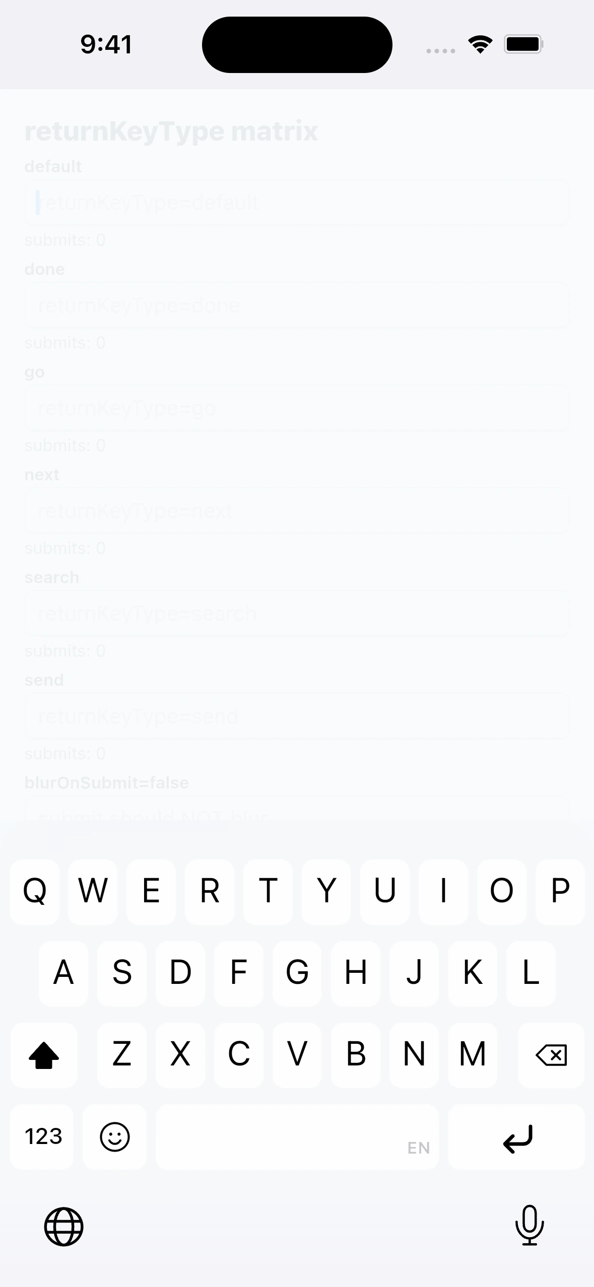 TextInputReturnKeyCase Peach