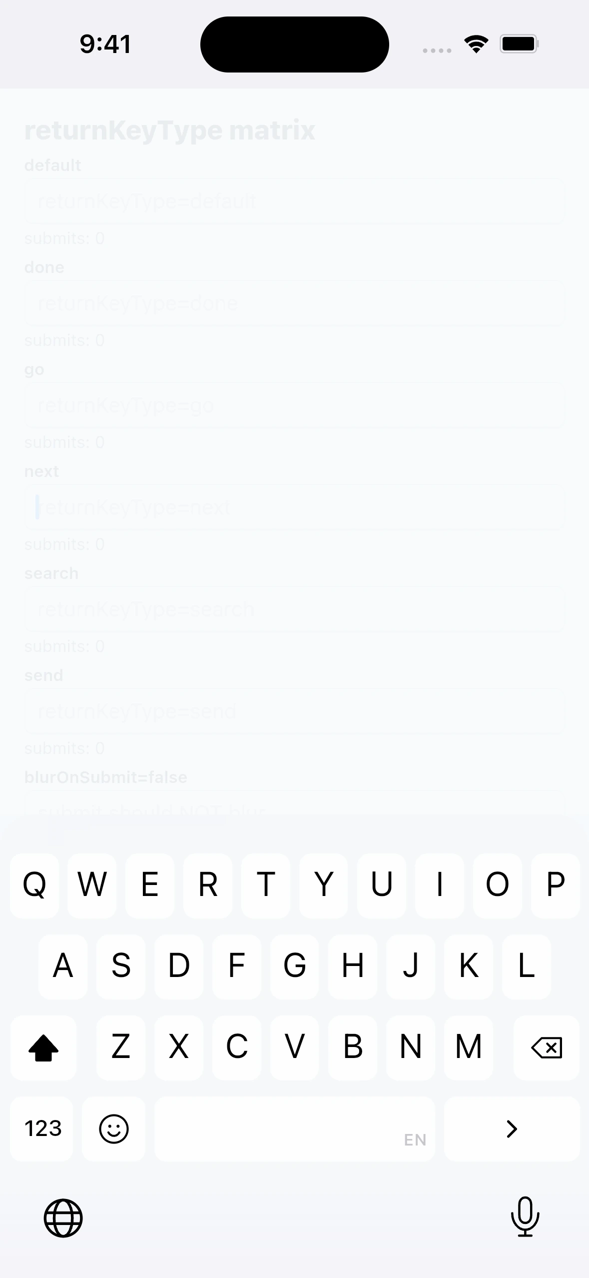 TextInputReturnKeyCase Peach