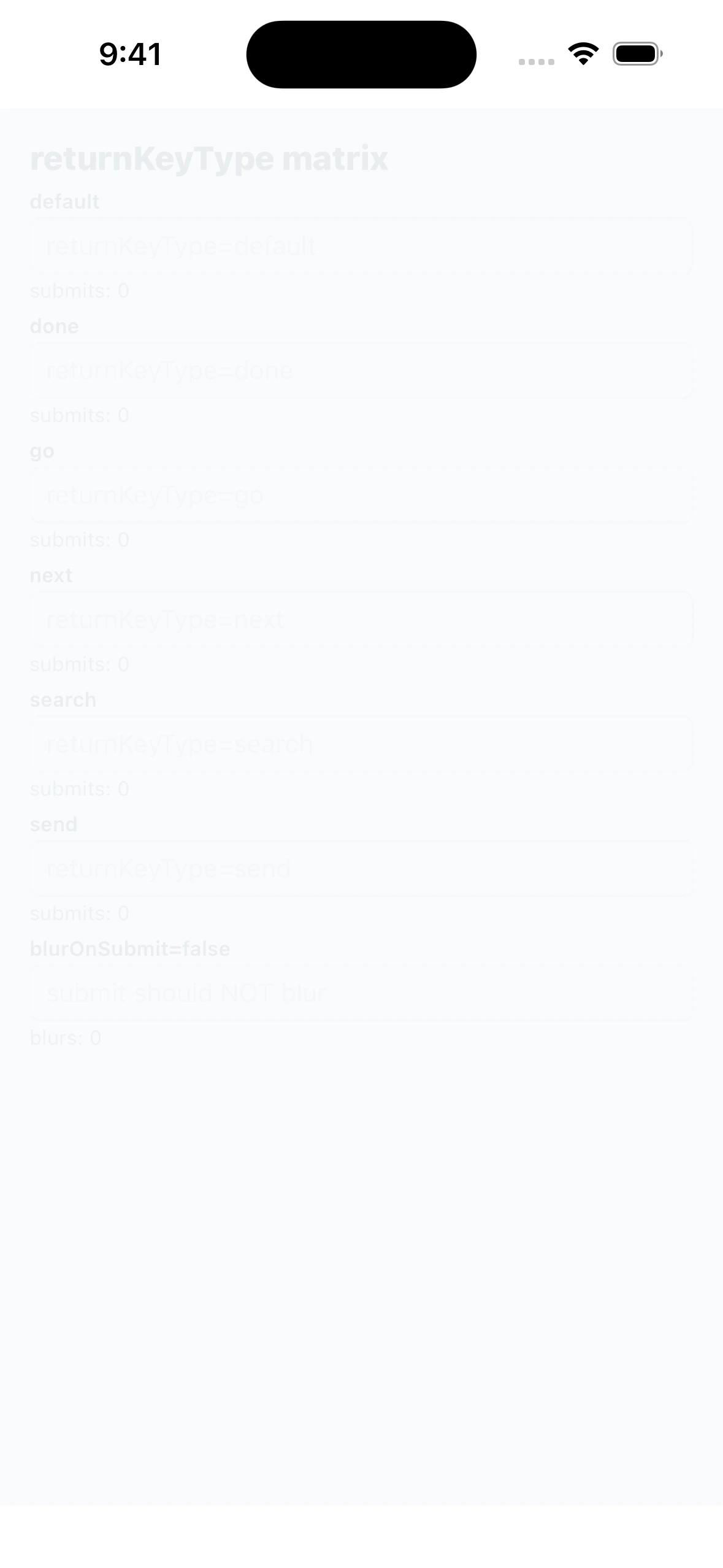 TextInputReturnKeyCase iOS
